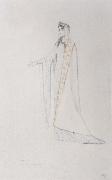 Fernand Khnopff Costume Drawing For Le Roi Arthus Genievre Sweden oil painting artist
